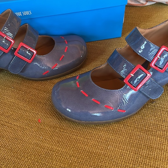 Fluevog Blue & Red Cavalieri w11 - Picture 3 of 8